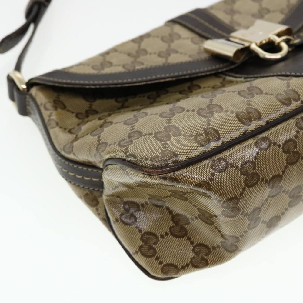 GUCCI GG Canvas Shoulder Bag Coated Canvas Beige 181483 Auth am4265 - Picture 14 of 16